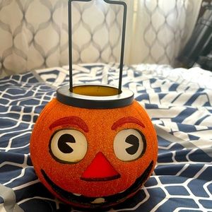 Ceramic pumpkin with candle